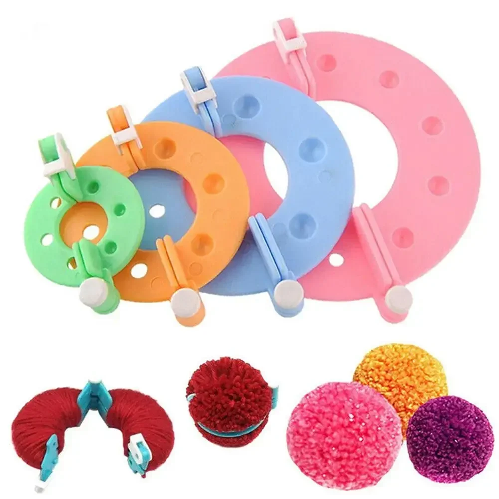 Pom Pom Maker Tool - ふわふわウールボール製造ツール、家庭用糸工具、便利、織りプロセス、高品質、8個