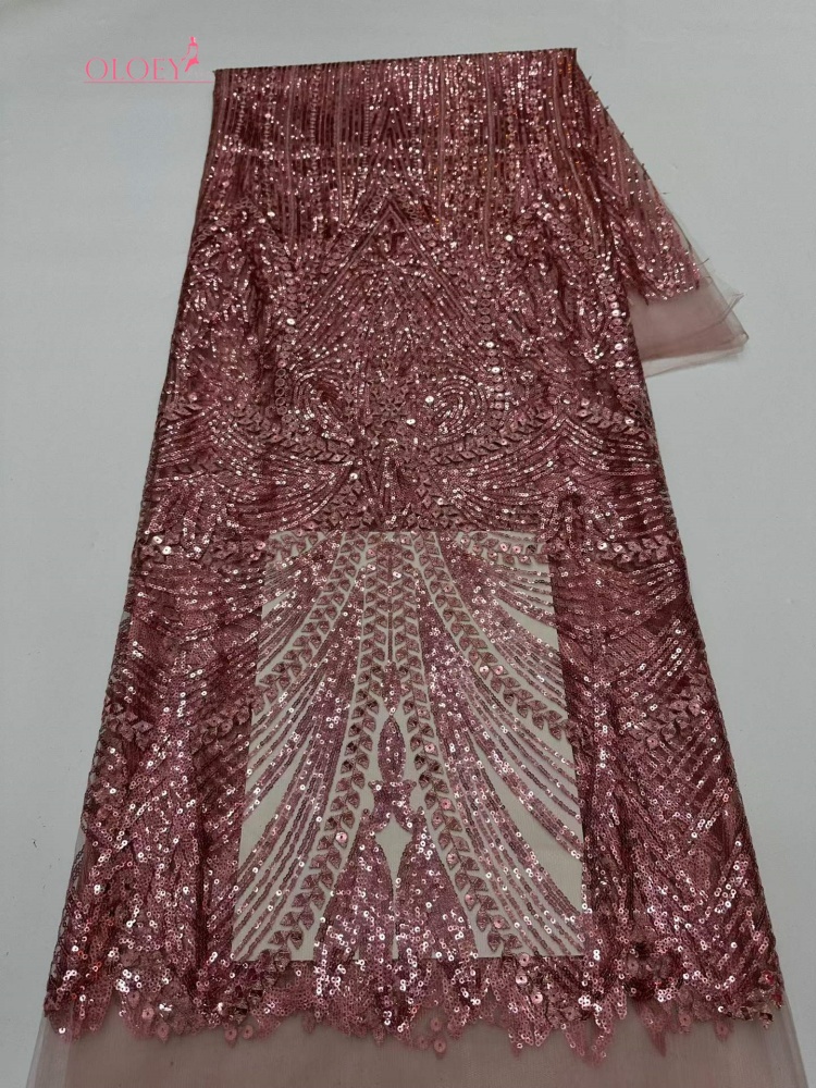 Guipure Lace Panel - OLOEY アフリカンビーズレース生地 2026 高品質ナイジェリアシフォンスパンコールレース生地結婚式のパーティードレスの縫製に適しています