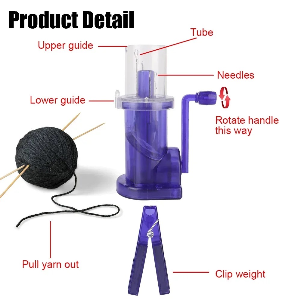 ポータブル手編み機 手回し編み機 DIYセーターとスカーフ用 - Pom Pom Maker Tool のレビューと価格
