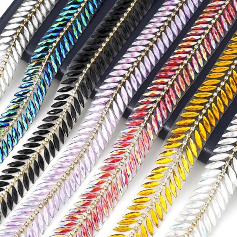 1ヤード ホットフィックス ラインストーンリボン アイロン接 - Lace Ribbon Trim のレビューと価格