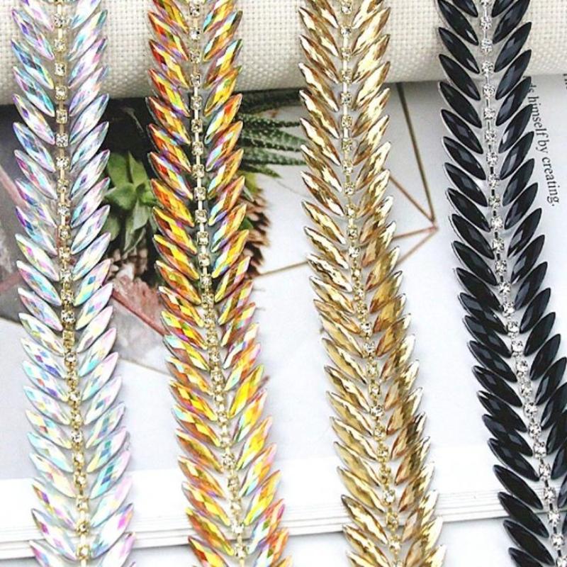 1ヤード ホットフィックス ラインストーンリボン アイロン接 - Lace Ribbon Trim のレビューと価格