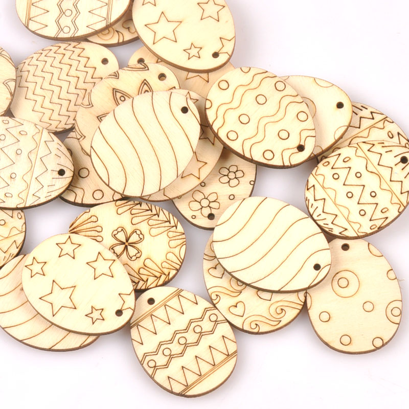 木製の手作りハンギングオーナメント,25個,ミックスカップ, - Embellishments For Scrapbooking のレビューと価格