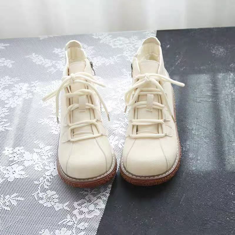 Careaymade-ヴィンテージレースアップブーツの女性の - Guipure Lace Panel のレビューと価格