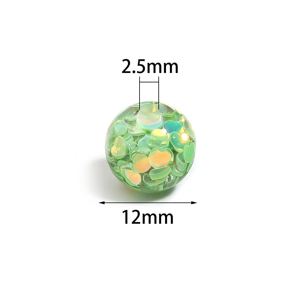 10個入り 12mm レジン ハート スパンコール ラウンド - Embellishment Crafts のレビューと価格