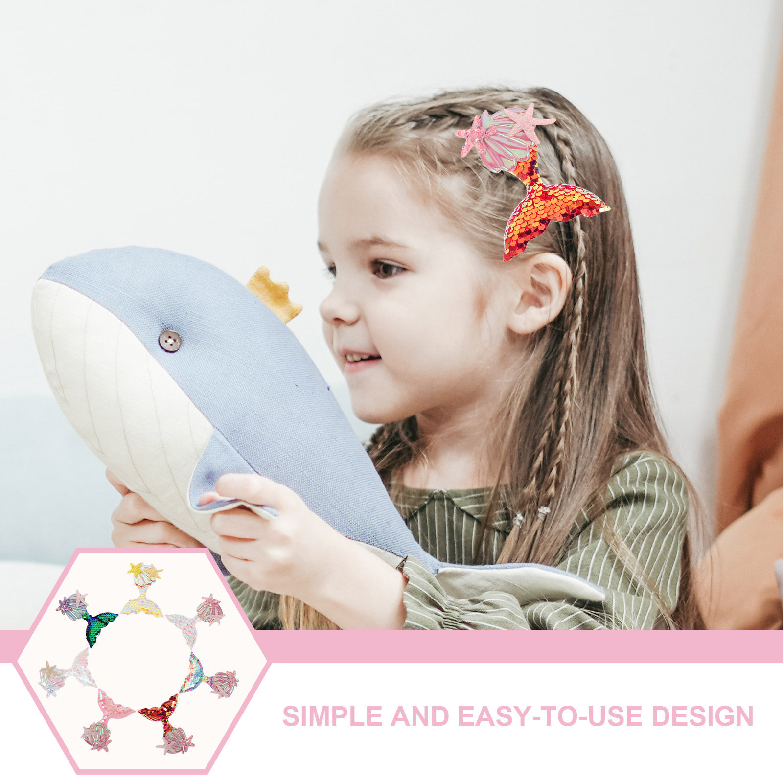 7個入り、人魚柄の布製パッチ。衣類、ヘアクリップ、バックパッ - Embellishment Crafts のレビューと価格