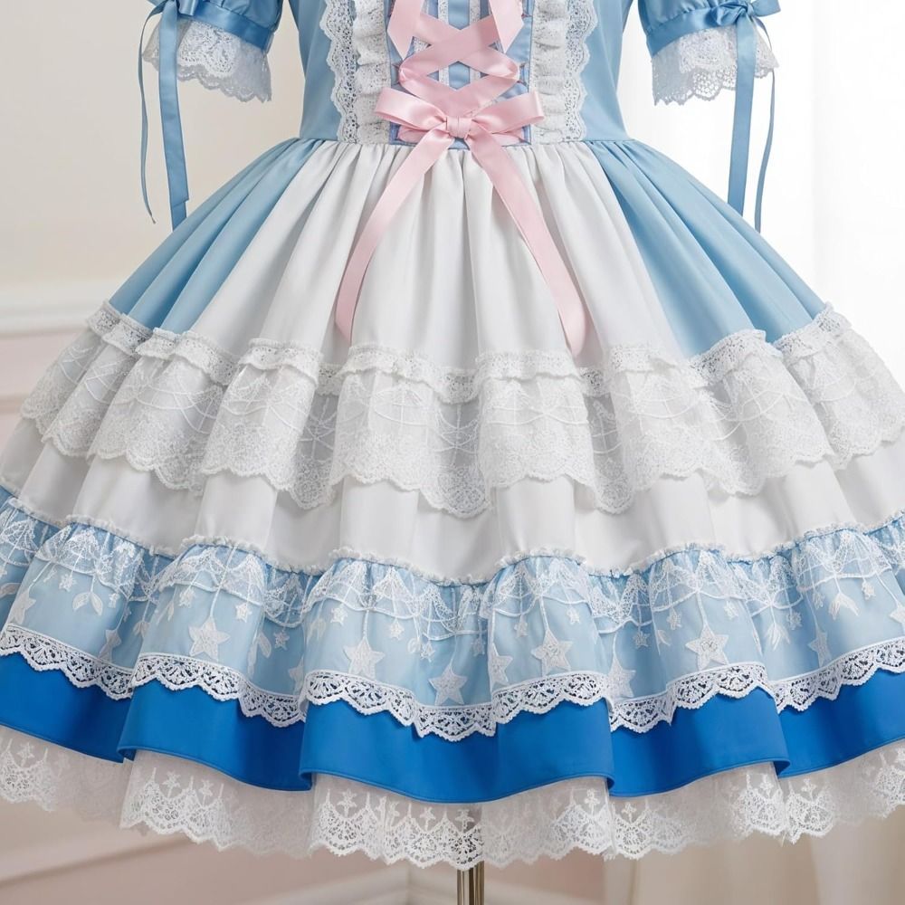 レースアクセサリー 黒白レーストリムリボン 幅10CM 星月 - Lace Ribbon Trim のレビューと価格