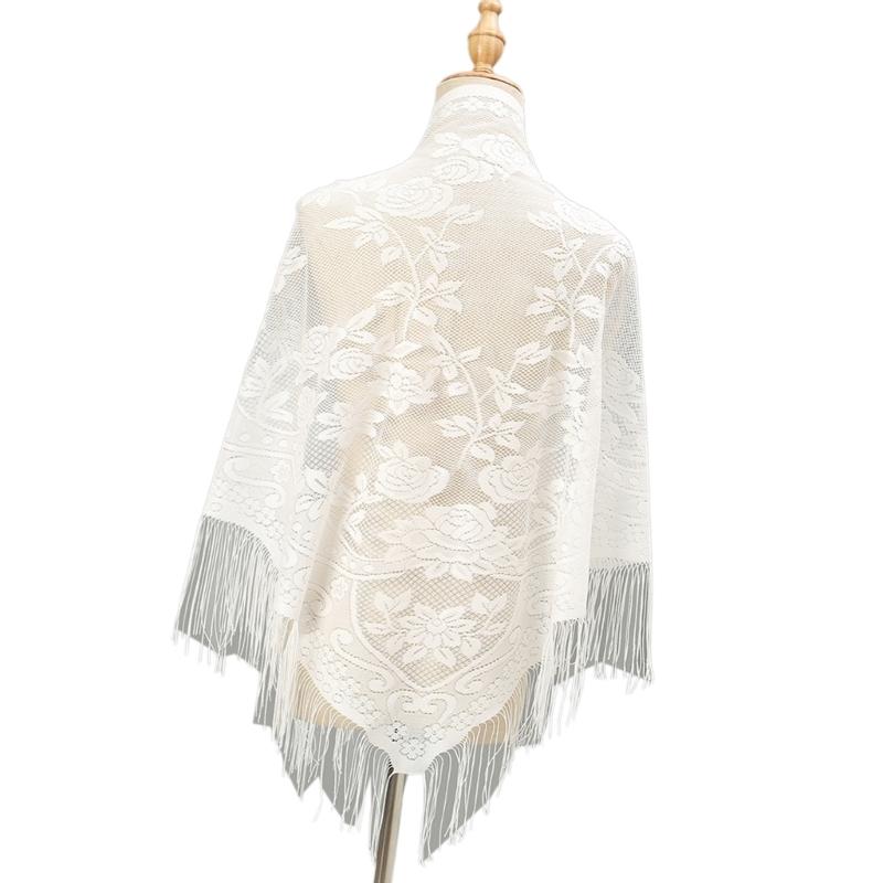 652F スタイリッシュなレーススカーフ タッセル付き 多用 - Tassel Fringe Trim のレビューと価格