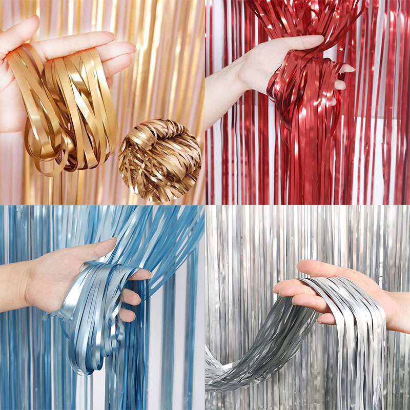 1 バッグ 2 メートルの背景箔フリンジ肥厚誕生日装飾結婚式 - Tassel Fringe Trim のレビューと価格