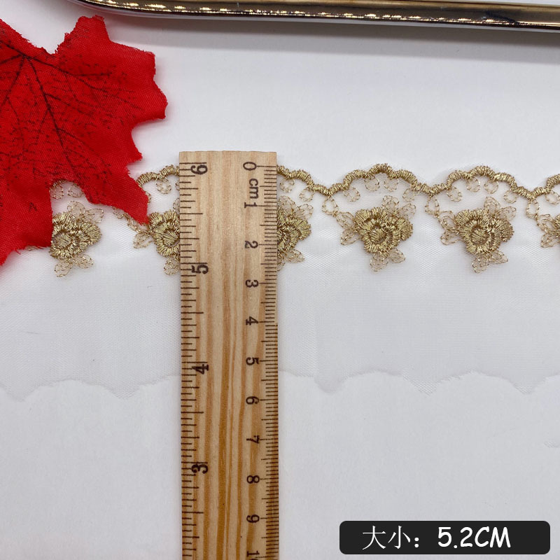 金糸刺繍バラの花メッシュレース DIY 生地結婚式手作り下着 - Guipure Lace Panel のレビューと価格