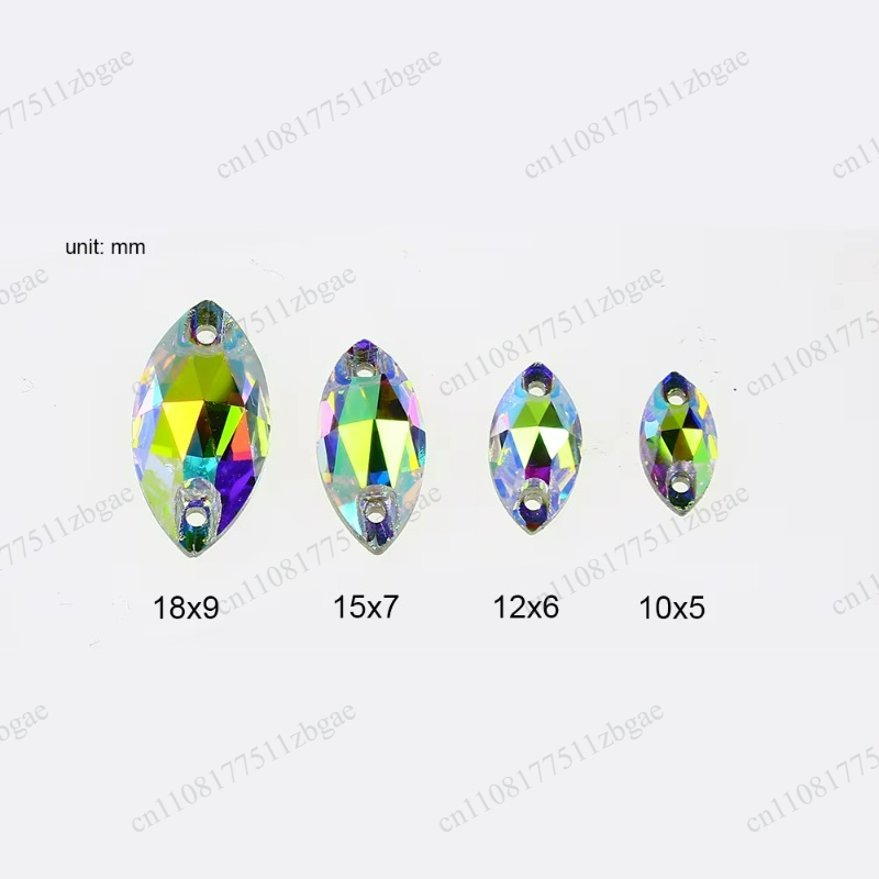 ナベット製、クリスタルABフラットバックラインストーン。DI - Sew On Rhinestone のレビューと価格